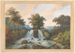 Ansicht des Flusses von Kema, Wasserentnahmestelle