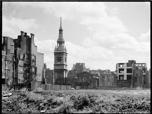 St Mary-le-Bow Kirche, Cheapside, City und County of the City of London, GLA, 1941-1945