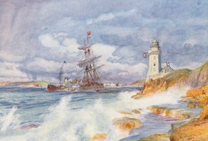 Eingang zum Falmouth Hafen von Charles William Wyllie