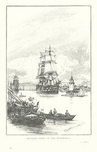 Russische Flotte im Bosporus von Charles William Wyllie