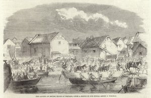 Die Landung britischer Truppen in Pehtang