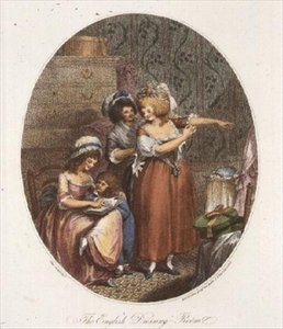 Das englische Ankleidezimmer, graviert von P.W. Tomkins (Aquatinta) von Charles after Ansell