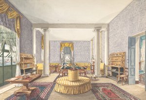 Entwurf für Innenraum, ca. 1830 von Charles de Brocktorff