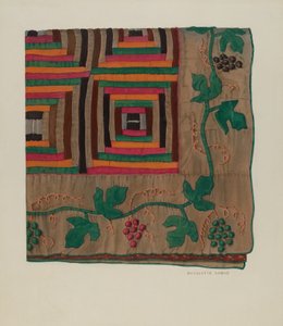 Blockhütten-Quilt