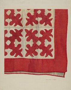 Eichenblatt-Muster-Quilt