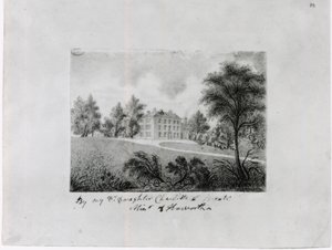 Die Roe Head Schule, ca. 1831-32 (Conte auf Papier) von Charlotte Bronte