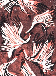 Flamingos, 2021 von Charlotte Orr