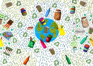 Recyclingbehälter-Design