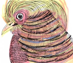 Tropischer Vogel, 2018 von Charlotte Orr