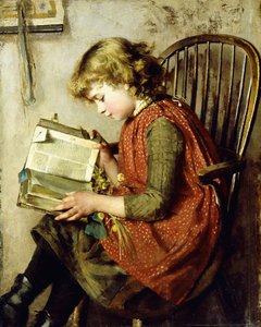 Ein junges Mädchen liest, 1890