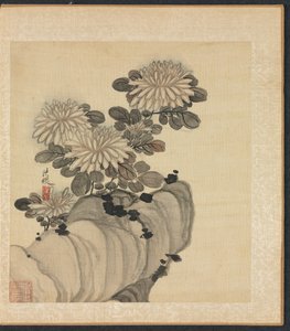 Gemälde nach alten Meistern: Chrysantheme und Felsen, 1598-1652