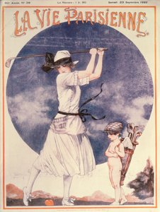 Titelblatt von La Vie Parisienne, Frau beim Golfen von Cheri Herouard