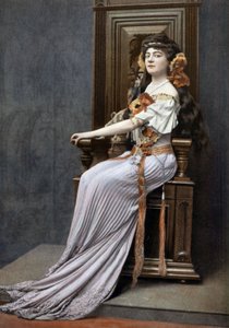 Opernsängerin Ketty Lapeyrette (1884-1940) als Dalila in der Oper "Samson et Dalila", Foto von Cheri Rousseau aus der französischen Zeitung "Le Theatre" vom August 1908