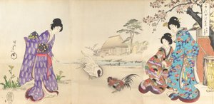 Chiyoda-Schloss Album der Frauen, 1895 von Chikanobu Yoshu