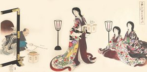 Chiyoda-Schloss Album der Frauen, 1895 von Chikanobu Yoshu