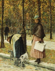 Abend, Champs-Elysees (in der Nähe des Louvre)