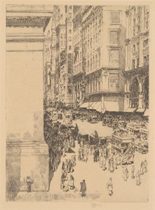 Fifth Avenue, Mittag von Childe Hassam