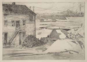 Ebbe, Cos Cob Brücke von Childe Hassam