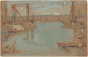 Nordflussdock, New York von Childe Hassam