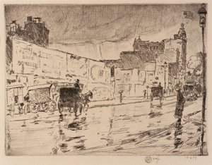 Die Plakatwände, New York von Childe Hassam