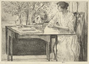 Der Koloniale Tisch (Holley House, Cos Cob) (recto); Landschaft mit Scheune (verso)