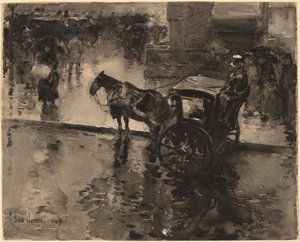 Die Flut auf der Avenue von Childe Hassam