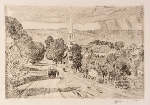 Das Vermont-Dorf (Peacham) von Childe Hassam