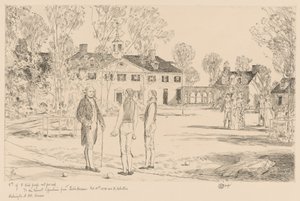Washington in Mt. Vernon von Childe Hassam
