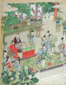 Ein chinesischer Mandarin wird unterhalten