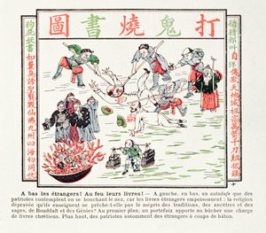Verbrennung der giftigen christlichen Bücher, die unsere Traditionen, unsere Vorfahren, die Weisheit unserer Weisen und den Buddha verachten, 1891