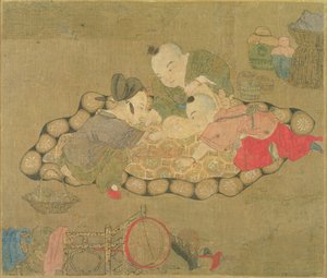 Kinder beim Spielen, Ming-Dynastie, 1500 von Chinese School