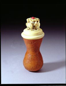 Chinesischer Kürbis- und Elfenbein-Grillen-Käfig von Chinese School