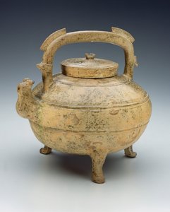 Glasierte Keramikkanne, Zeit der Streitenden Reiche, 1027-220 v. Chr.