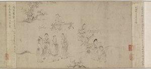 Illustrationen des siebten Monats aus den Oden von Bin, Song- oder Yuan-Dynastie, Mitte 13. bis Mitte 14. Jahrhundert