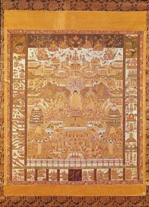 Kshitigarbha, Richter der Hölle, aus Dunhuang, Provinz Gansu