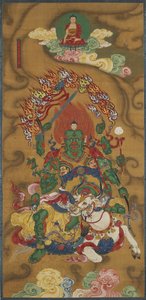 Der buddhistische Wächter Mahabala, aus einem buddhistischen Land- und Wasser-Ritualset