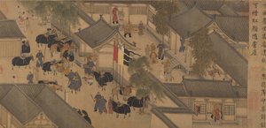 Die Geschichte von Lady Wenji, Handrolle, frühes 15. Jahrhundert von Chinese School