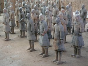 Xian-Museum, Terrakotta-Krieger aus dem Grab des Kaisers Shi Huangdi