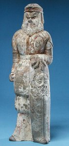 Statuette eines barbarischen Kriegers, Tang-Dynastie (618-907)