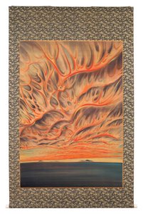 Untergehende Sonne im Sacramento-Tal von Chiura Obata