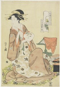 Hinazuru vom Chojiya-Haus, ca. 1794-1795