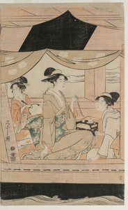 Party auf dem Vergnügungsboot Kawaichimaru von Chobunsai Eishi