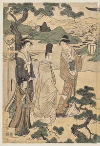 Das Matsukaze-Kapitel der Geschichte von Genji (aus der Serie Die Geschichte von Genji in eleganter moderner Kleidung)