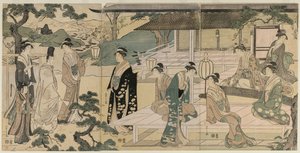 Das Matsukaze-Kapitel der Geschichte von Genji aus der Serie Die Geschichte von Genji, ca. 1791