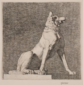 Ein sitzender Hund nach einer Antike in Charlottenborg