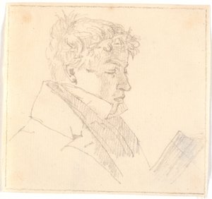 Lesender junger Mann, des Künstlers ältester Bruder, Pastor Carl Adolf Købke (1804-1840)? von Christen Købke
