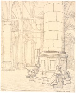 Teil des Inneren von Ss. Giovanni e Paolo in Venedig von Christen Købke