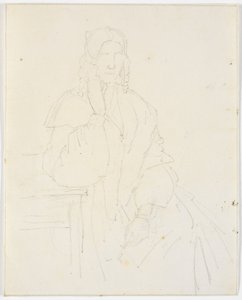 Skizze von Kommandeur Købkes Frau Jacobine, geborene Feilberg