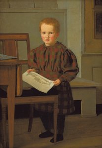 Der Maler C.W. Eckersbergs Sohn Julius im Atelier seines Vaters von Christen Købke