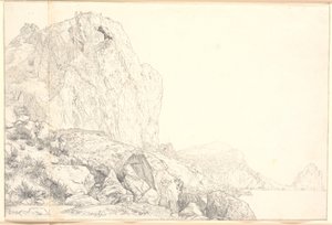 Blick auf die Küste bei Marina Piccola auf Capri von Christen Købke